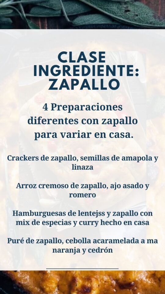Taller Un Ingrediente Un Mundo De Posibilidades: ZAPALLO